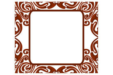 Brown Ornament Border Vector for your design