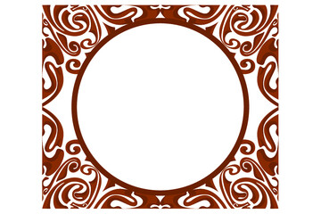 Brown Ornament Border Vector for your design