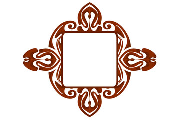 Brown Ornament Border Vector for your design