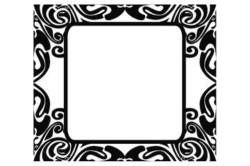 Black Ornament Border Vector