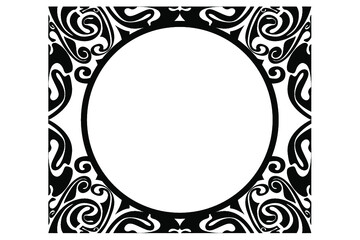 Black Ornament Border Vector
