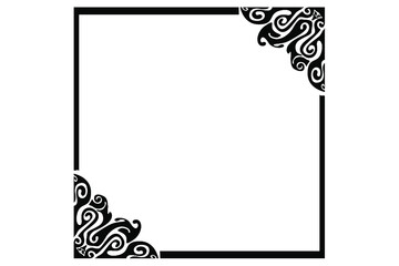 Black Ornament Border Vector
