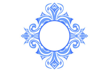 Blue Ornament Border Vector