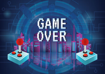 game objects on blue background © Koon