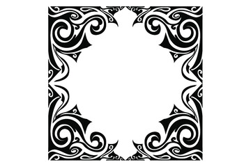 Black Ornament Border Vector