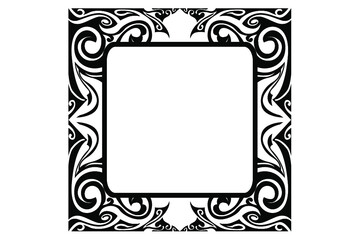Black Ornament Border Vector
