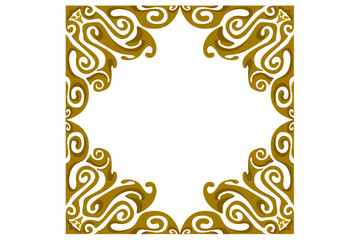 Brown Ornament Border Vector