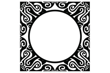 Black Ornament Border Vector