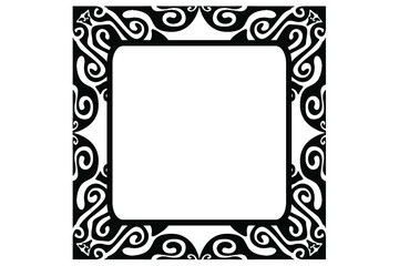 Black Ornament Border Vector