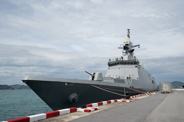 Modern warship Frigate ships equipped with modern naval weapons © Photo Gallery