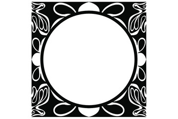 Black Ornament Border Vector