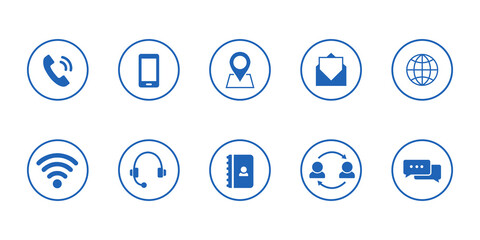 Set of contact icons