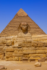 Fototapeta na wymiar The great pyramids and Sphinx monument, Giza, Cairo, Egypt