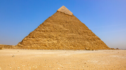 Fototapeta na wymiar Pyramid of Kafre, Giza, Cairo, Egypt