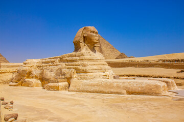 The great monument of Sphinx, Giza, Cairo, Egypt