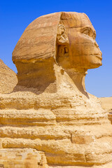 Fototapeta na wymiar The great monument of Sphinx, Giza, Cairo, Egypt
