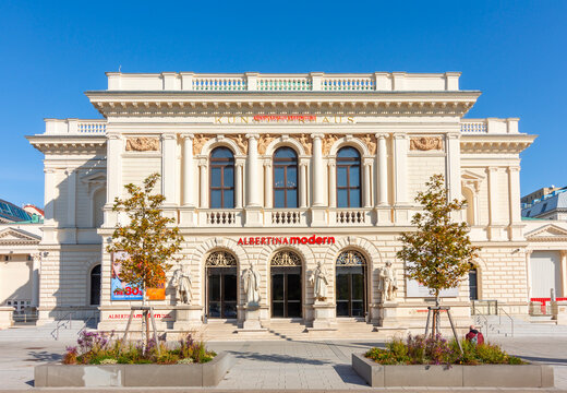 Vienna, Austria - October 2021: Albertina Modern museum in Vienna