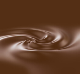 Swirl Chocolate background 3d illustration