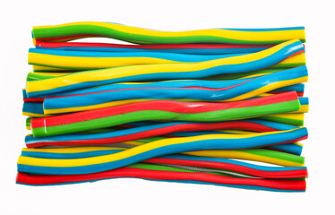 Gummy Jelly Candies. Isolated background