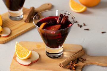 Mulled wine with spices