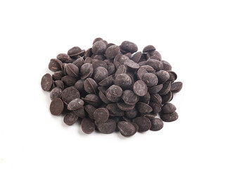 chocolate sprinkles on white background