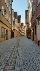 street in the town of Tübingen, Germany.