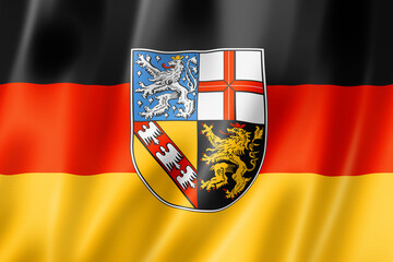 Saarland state flag, Germany © daboost