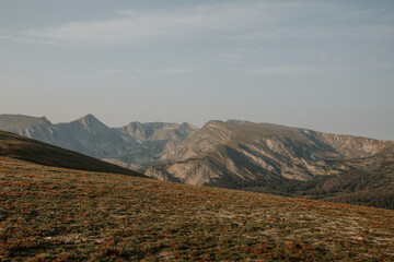 Naklejka premium Mountain Range in the Rockies in the morning sun