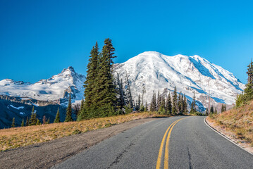 A new morning in the Mount Rainier National Park