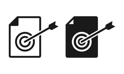 Target document file icon. Illustration vector