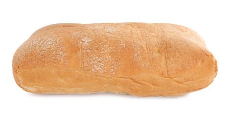 Delicious freshly baked crispy ciabatta isolated on white