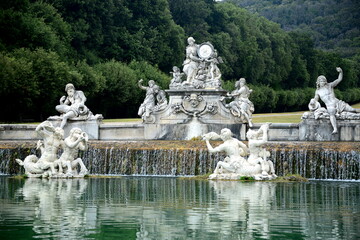 Fototapeta premium ITALY-CASERTA The Royal Palace of Caserta,constructed by the House of Bourbon-Two Sicilies as their main residence as kings of Naples.the largest palace erected in Europe during the 18th century 