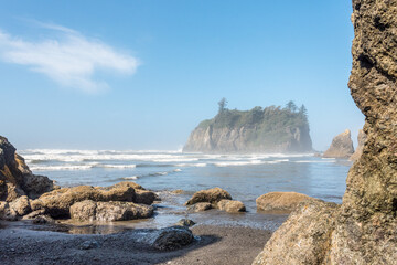 Famous Ruby Beach on the Pacific coast, Olympic National Park