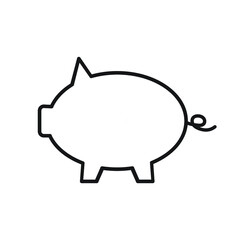 Fototapeta premium pig flat icon