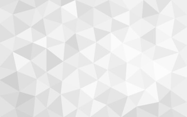 Abstract lowpoly background consisting of white and gray triangles. Vector geometric pattern