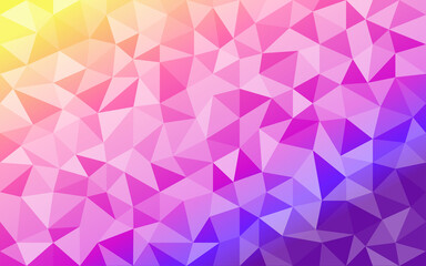 Abstract lowpoly rainbow colored background. Vector triangular geometric pattern