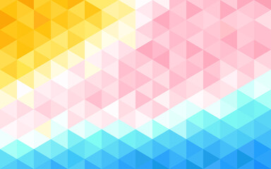 Abstract lowpoly sunny background. Vector triangular geometric pattern