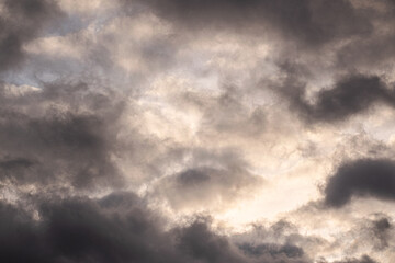 Fototapeta na wymiar dark gray clouds sky