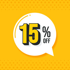 12% off. Discount vector for sales, labels, promotions, offers, stickers, banners, tags and web stickers. New offer. White and black discount balloon emblem on yellow background.