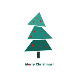 abstract Christmas tree with sparkling balls and decorations, vector illustration, holiday clipart good for card and print design