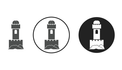 Vector medieval castles icon set
