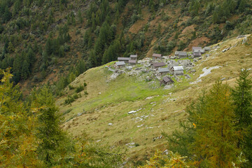Fototapeta na wymiar Mountain village in Val Grande, Italy