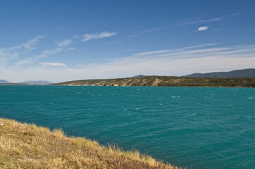 Lake Abraham on a Windy Autumn Day