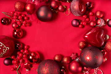 Monochrome red christmas lifestyle