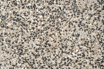 White black terrazzo patterns old floor texture background