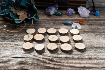 Handmade runes for fortunetelling