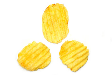 Ribbed potato chips