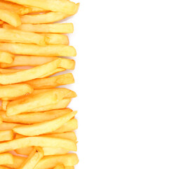 Fototapeta na wymiar Tasty french fries on white background