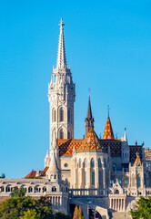Fototapeta premium Matthias church in Fisherman bastion, Budapest, Hungary
