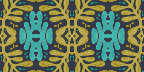 Majolica ornament. Seamless talavera design. Abstract portuguese ceramic.